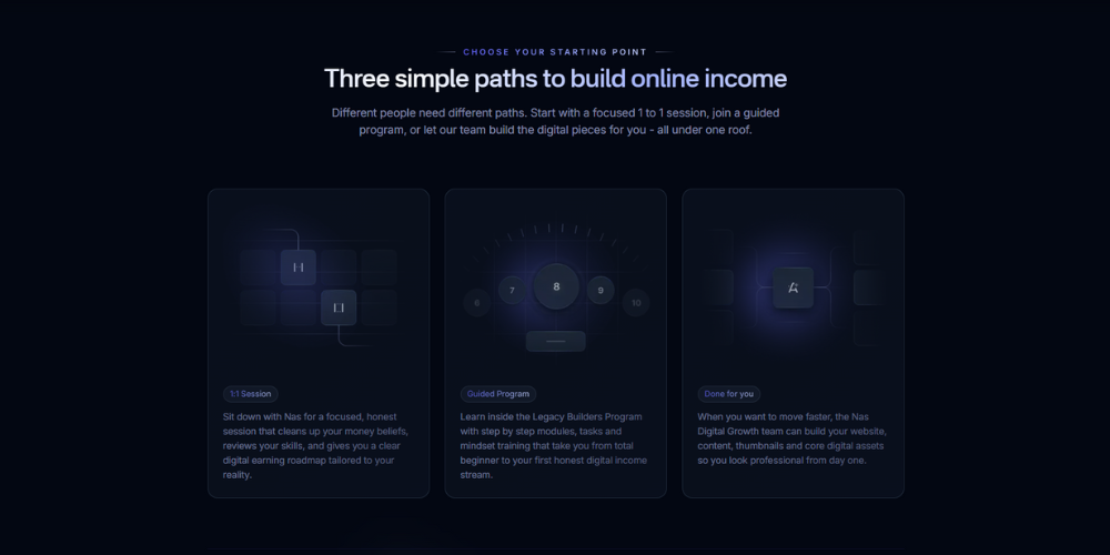 Consultant portfolio hero and services view